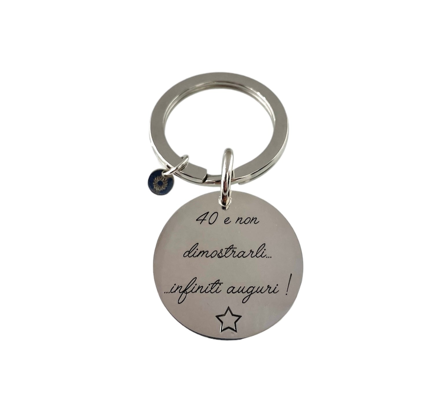 Portachiavi con ciondolo personalizzato con iniziali, realizzato co