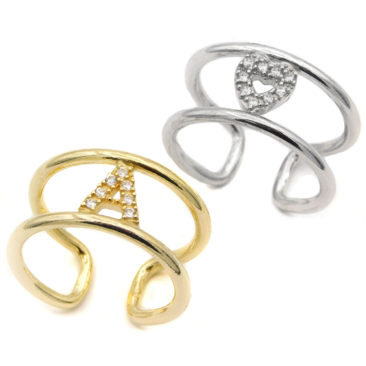 Anello Binario Iniziale - Iside Gioielli