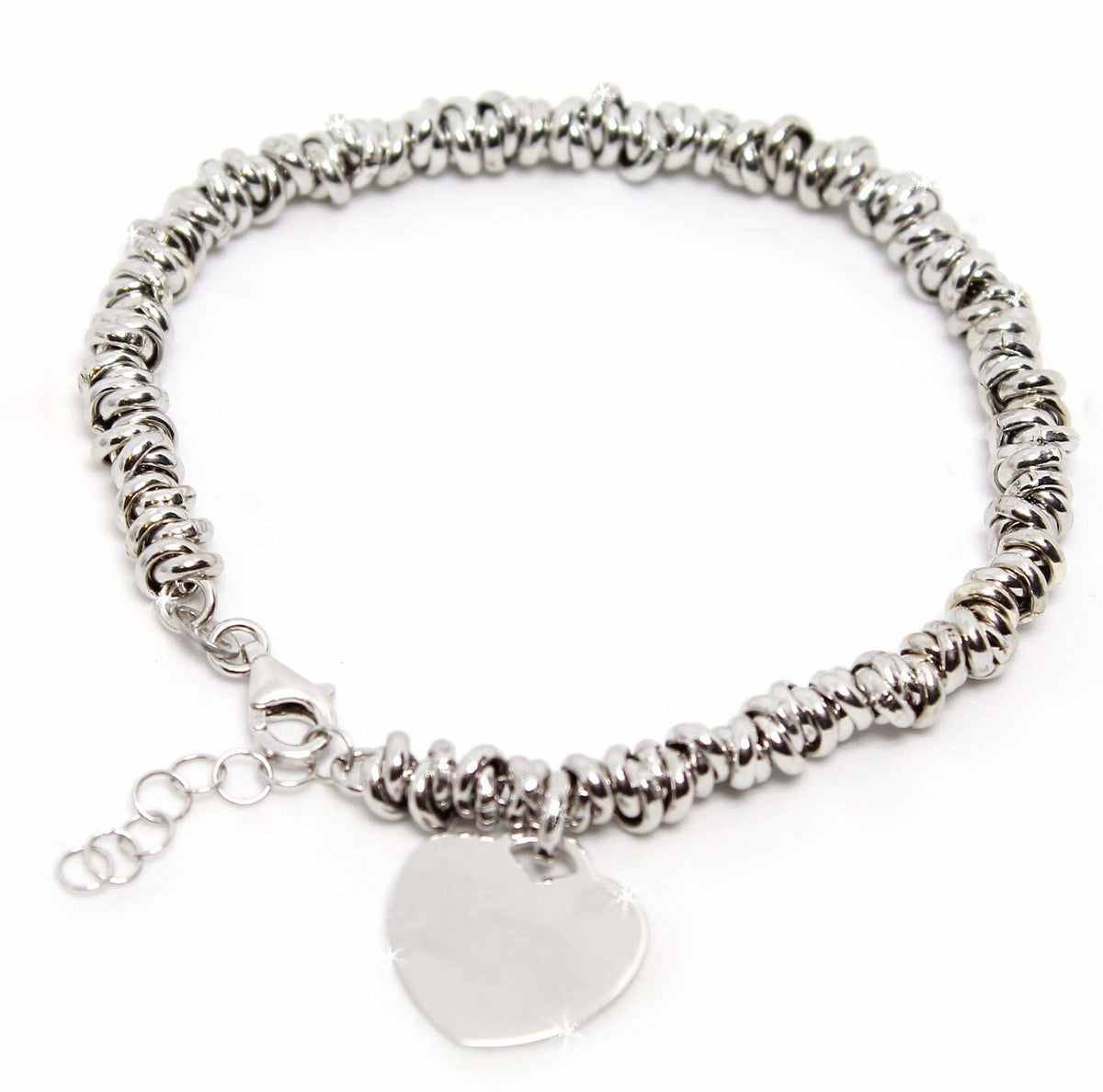 Bracciale Intrecci con cuore personalizzabile - Iside Gioielli