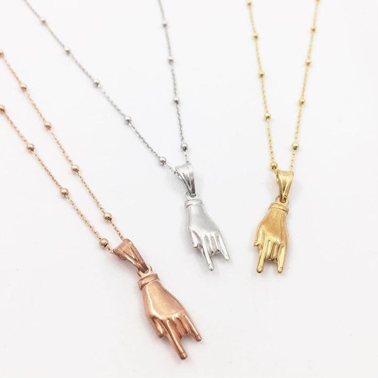 Dailyacc Collana portafortuna con chiusura in oro 18 carati e