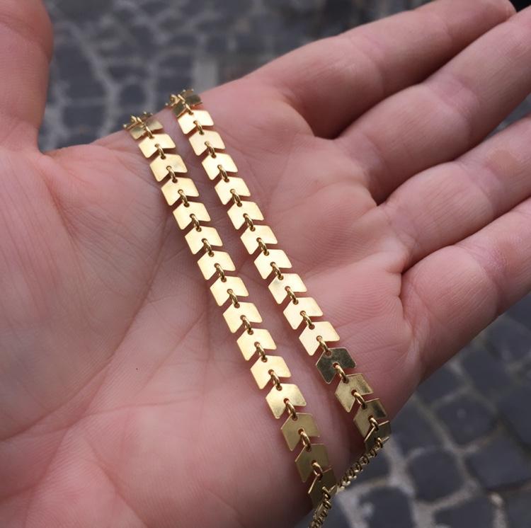 Bracciale Oro Giallo 14K A Catena Spina Di Pesce | Larghezza 5 Mm | Lunghezza 20,3 Cm Con Moschettone Resistente