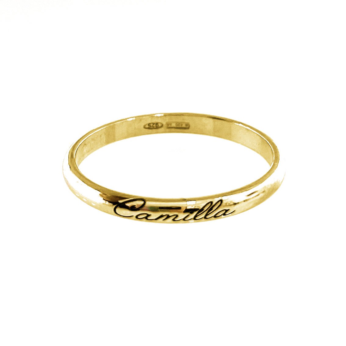 Fedina 2.5 mm con incisione esterna - Iside® - Gioielli Personalizzati